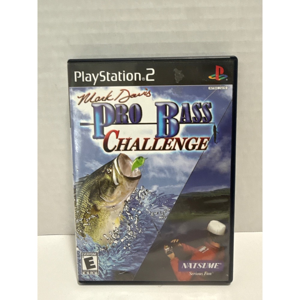 Mark Davis Pro Bass Challenge Sony PlayStation 2 PS2 Natsume Fishing Game CIB